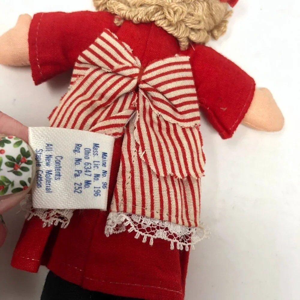 Vintage Hallmark Mrs. Claus Cloth Doll Ornament Christmas Retro Grandmacore